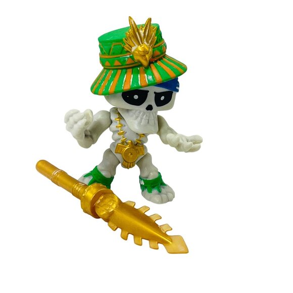 Treasure X Kings Gold Skeleton Warrior Figure W Golden Color Spear Goldenspear - Picture 1 of 7